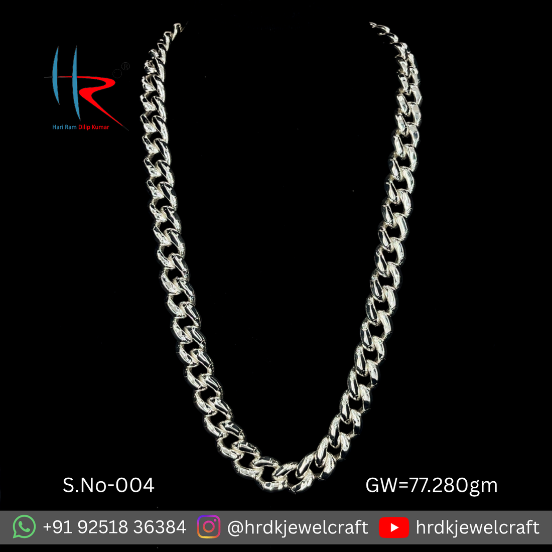 Silver Cuban Chain - S.No.004