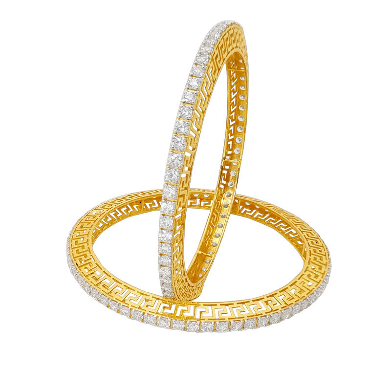 Meander Diamond Bangles
