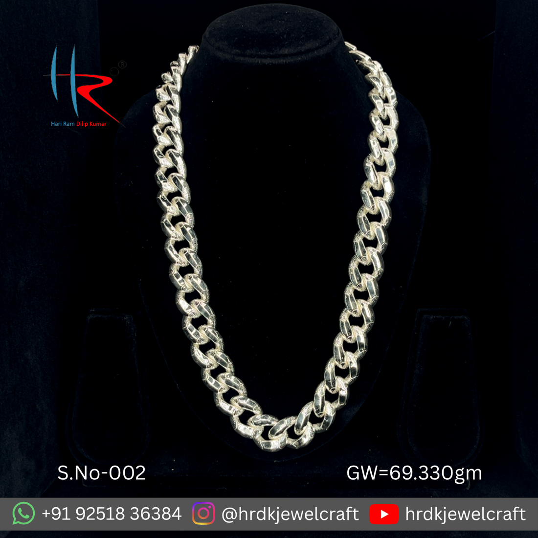 Silver Cuban Chain - S.No.002