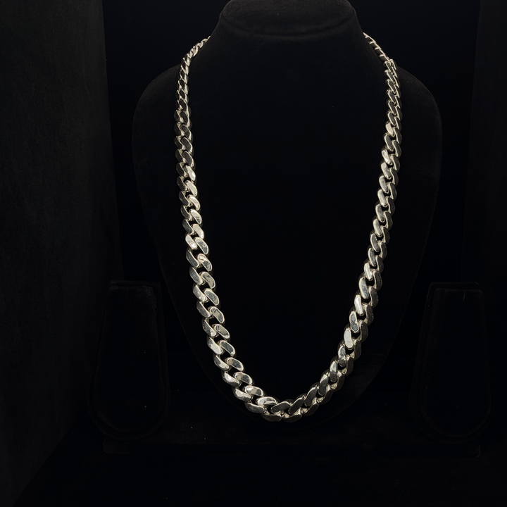 Silver Cuban Chain - S.No.001