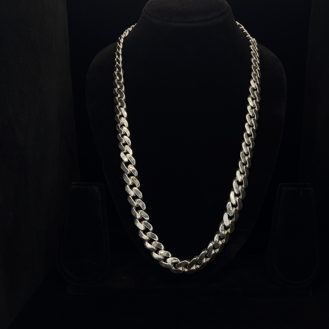 Silver Cuban Chain - S.No.003