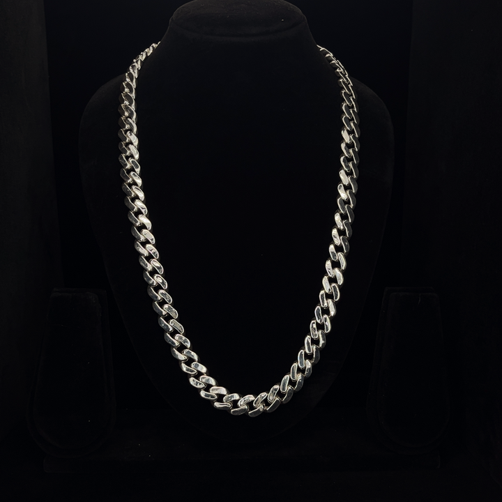 Silver Cuban Chain - S.No.004