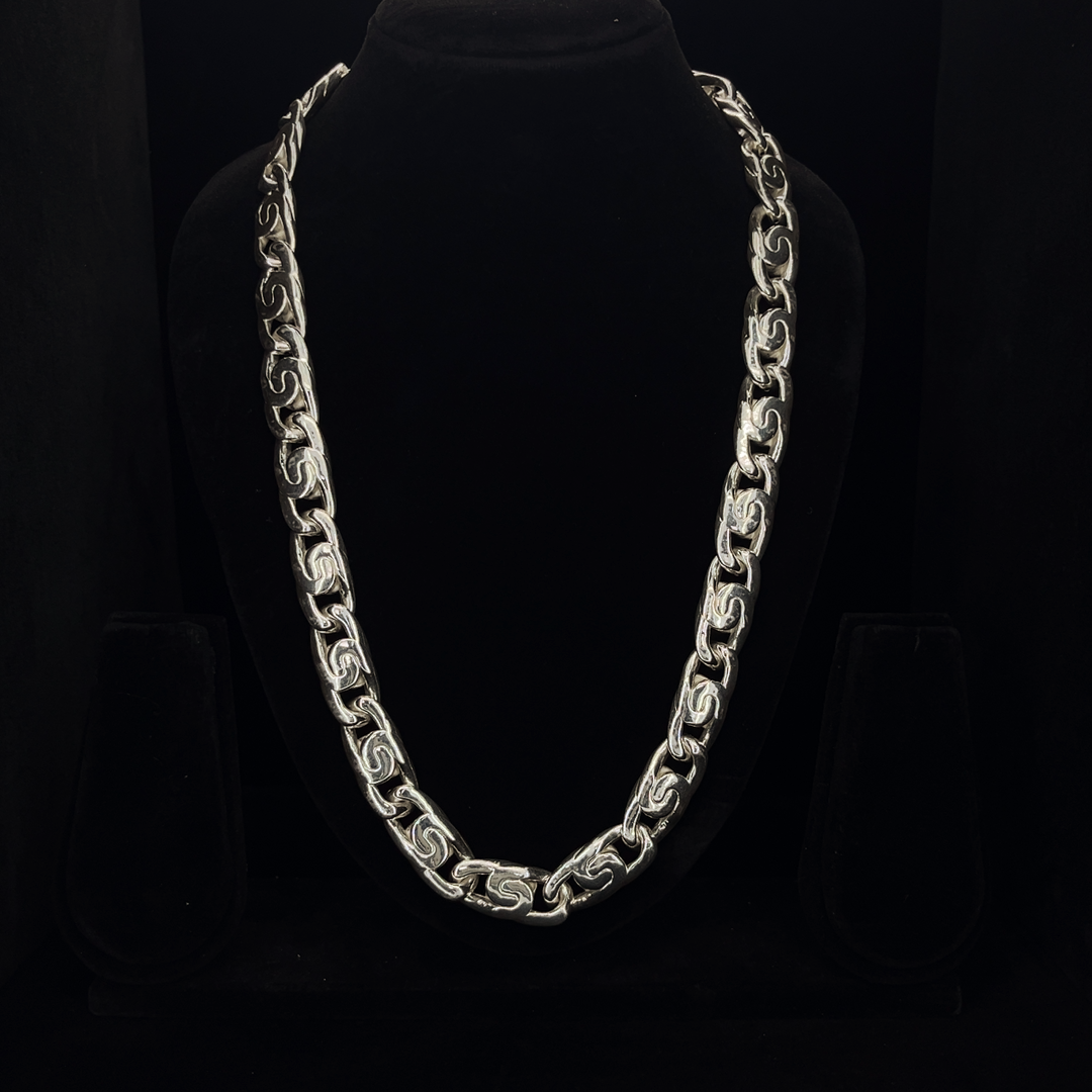 Silver Cuban Chain - S.No.005
