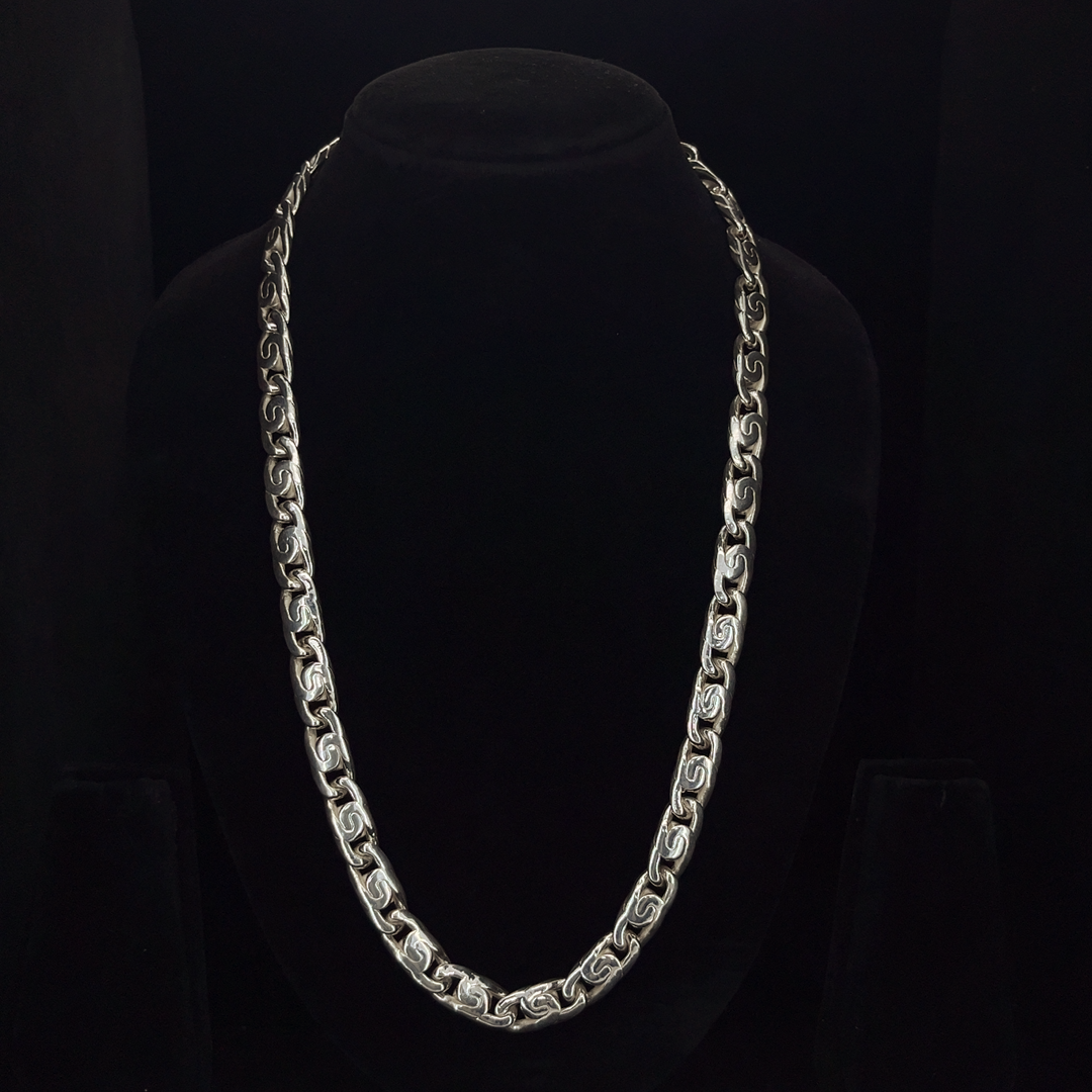 Silver Cuban Chain - S.No.006