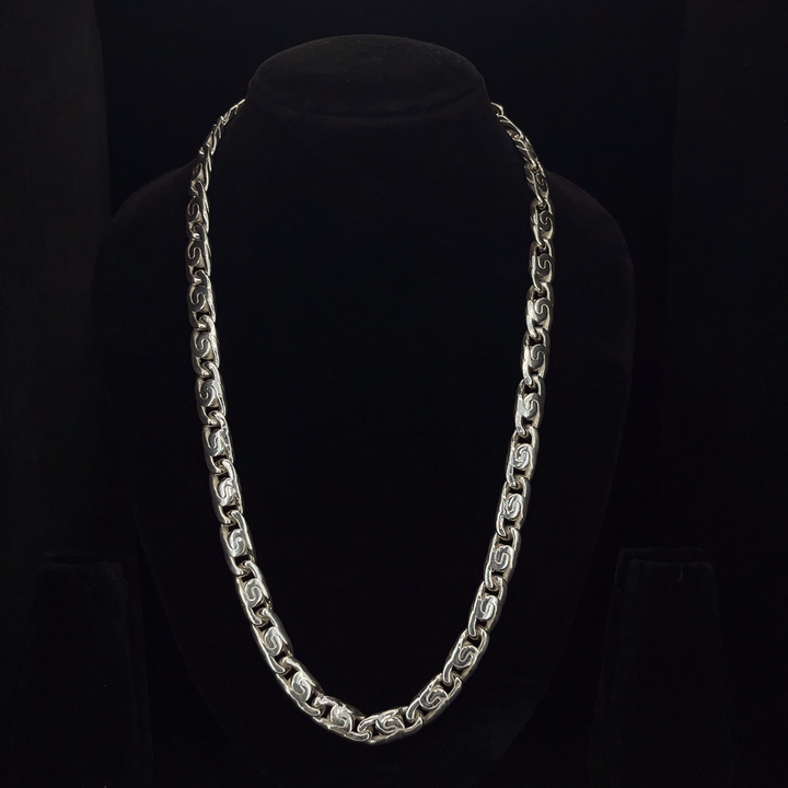 Silver Cuban Chain - S.No.006