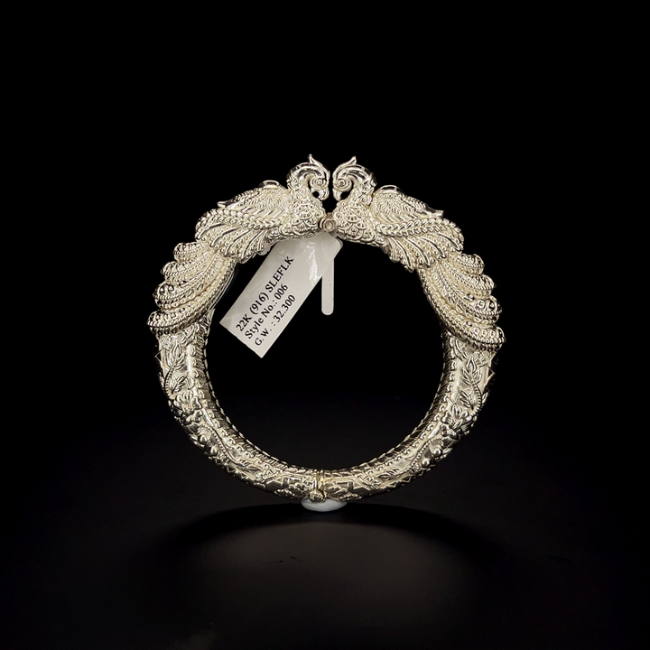 Silver Kada - Mor Design - S.No.006