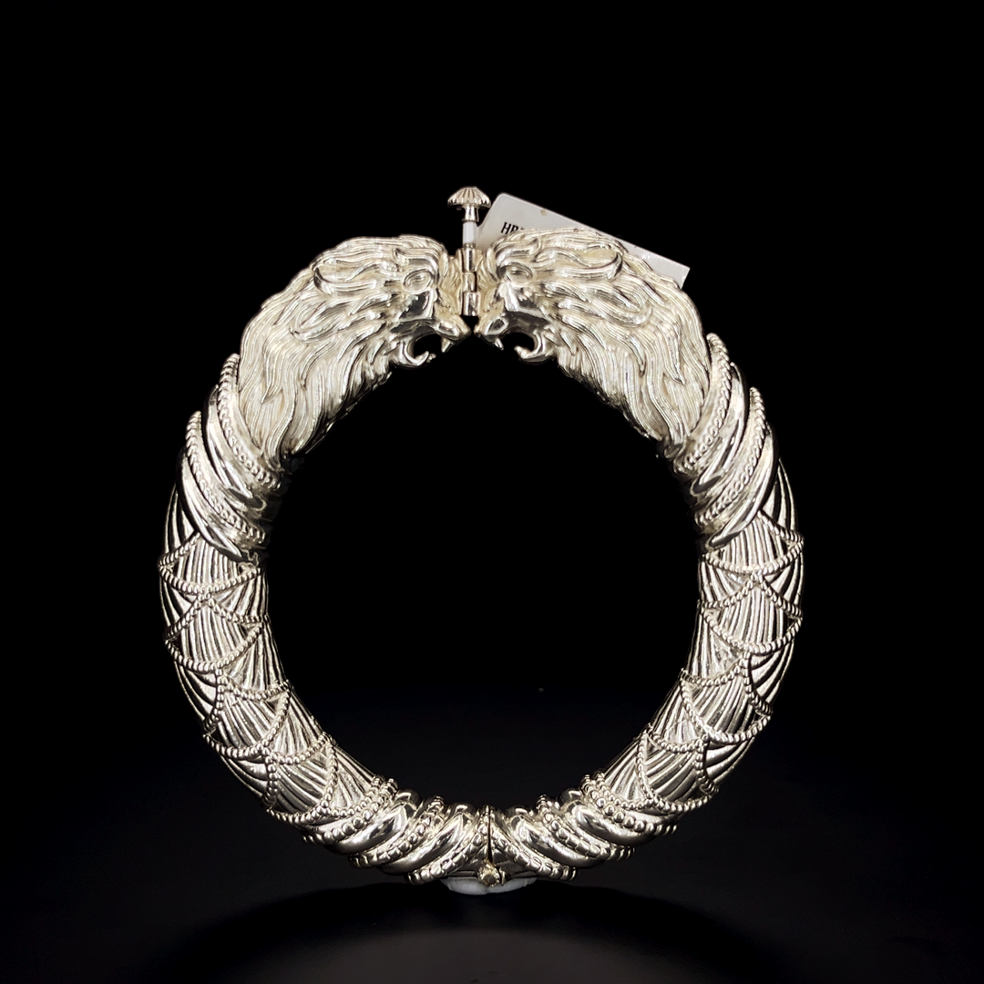 Silver Kada - Lion Design -S.No.006