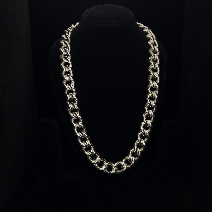 Silver Cuban Chain - S.No.008