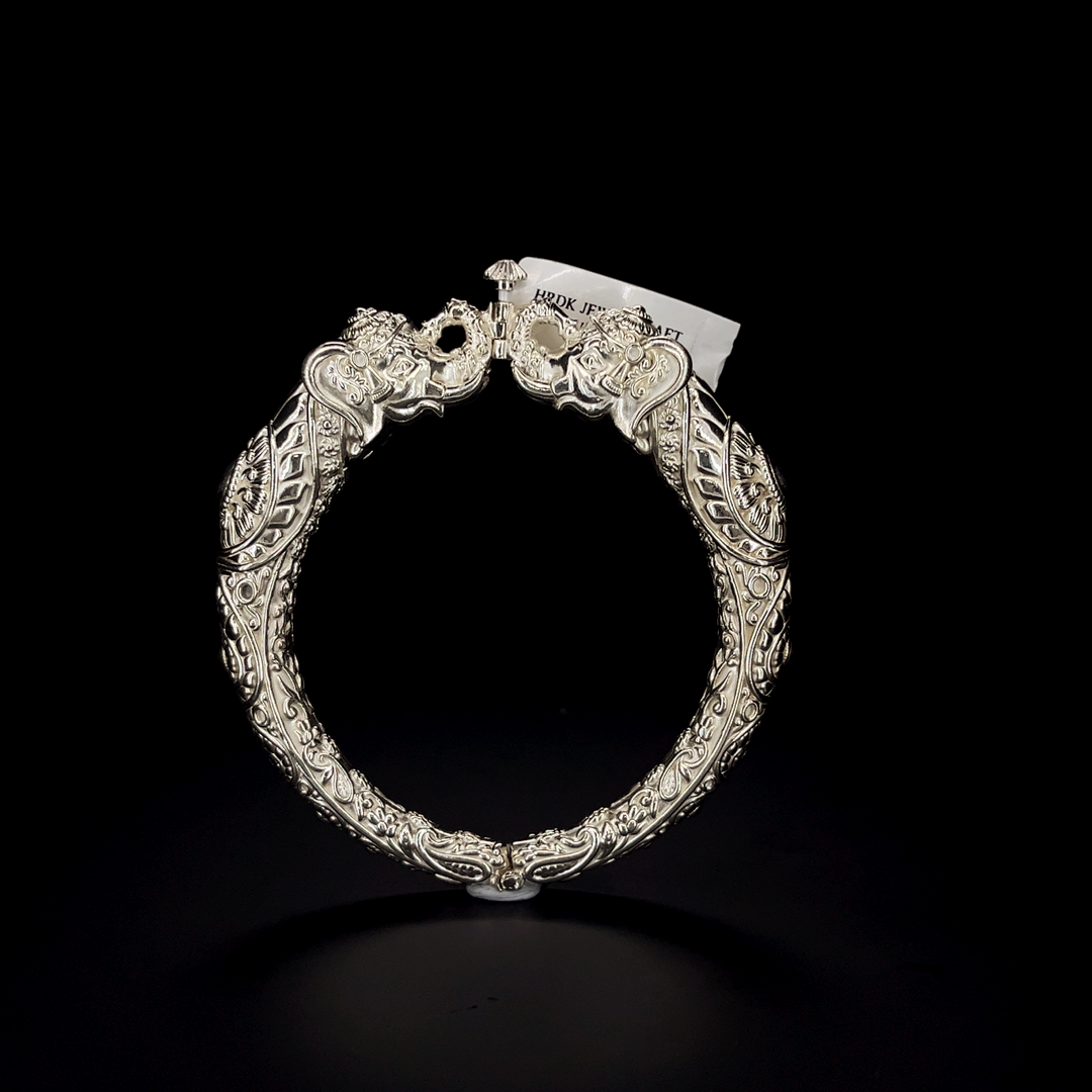 Silver Kada -  Elephant Design - S.No.010