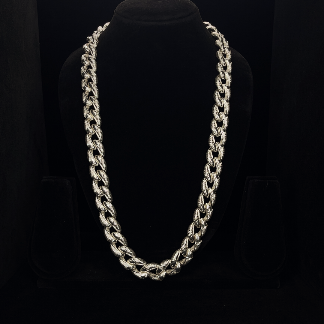 Silver Cuban Chain - S.No.010
