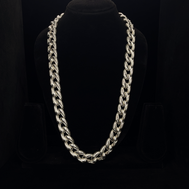Silver Cuban Chain - S.No.010