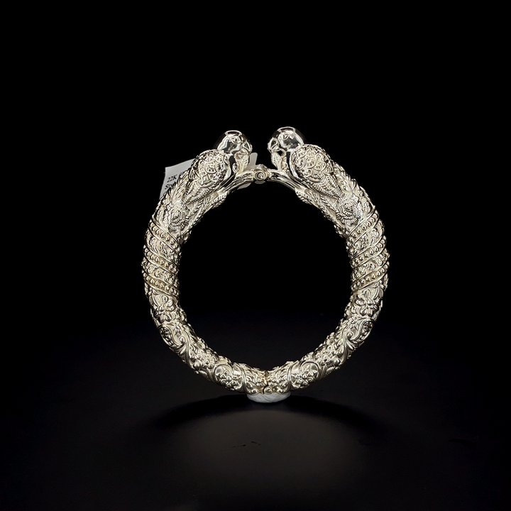Silver Kada - Parrot Design - S.No.013