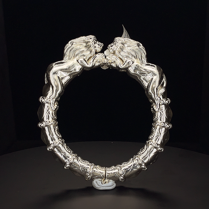 Silver Kada - Lion Design - S.No.015