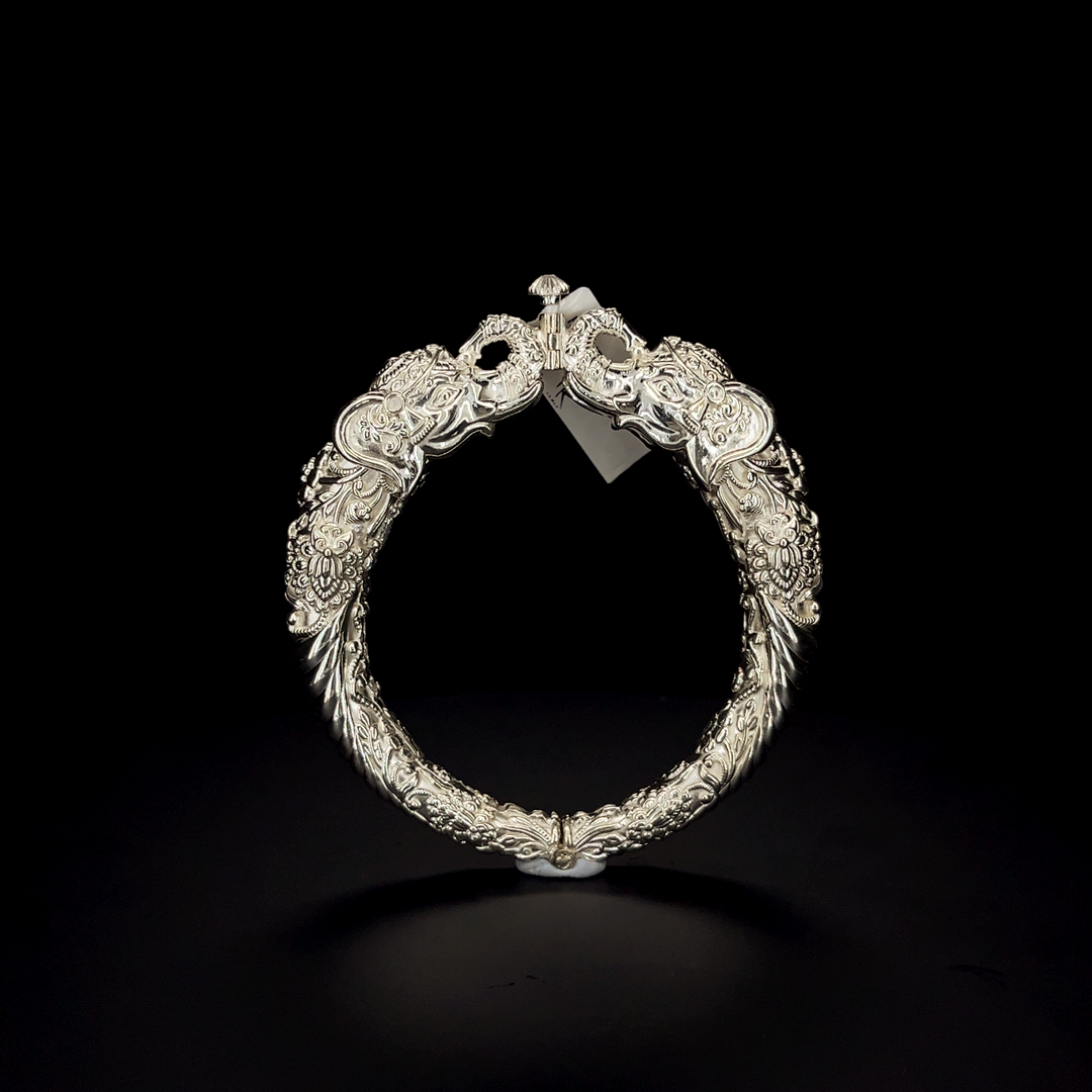 Silver Kada - Elephant Design - S.No.017