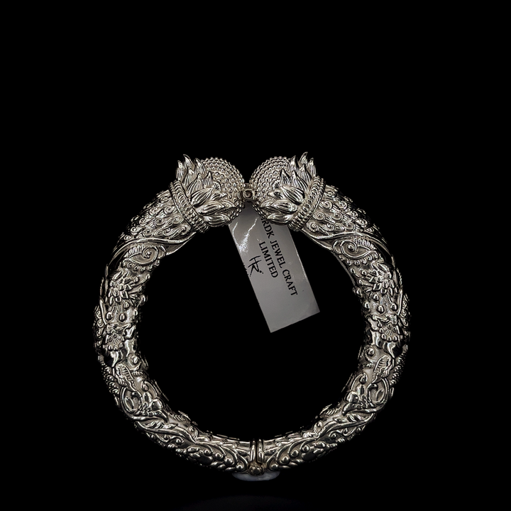 Silver Kada - Traditional Royal Design - S.No.018