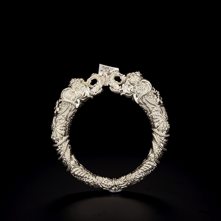 Silver Kada - Elephant Design - S.No.022