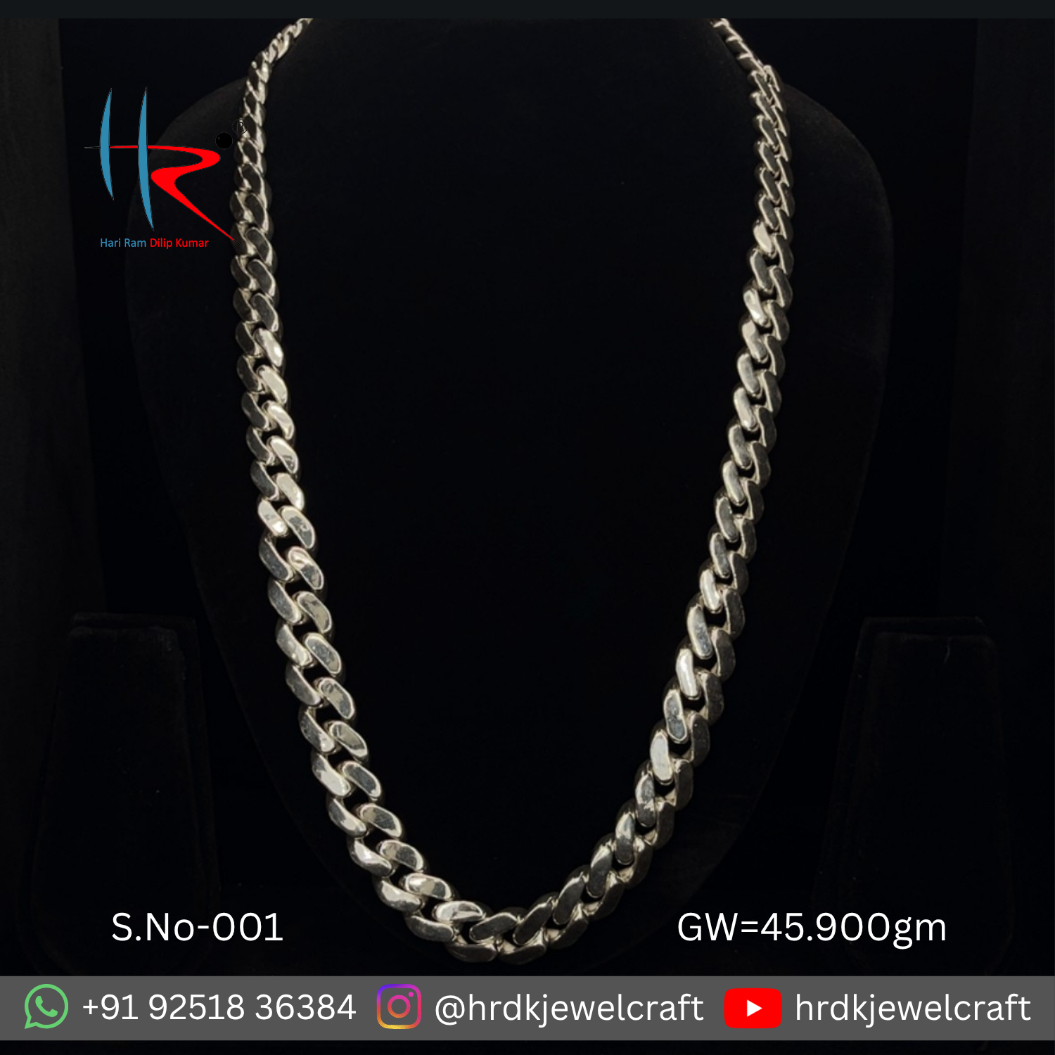 Silver Cuban Chain - S.No.001