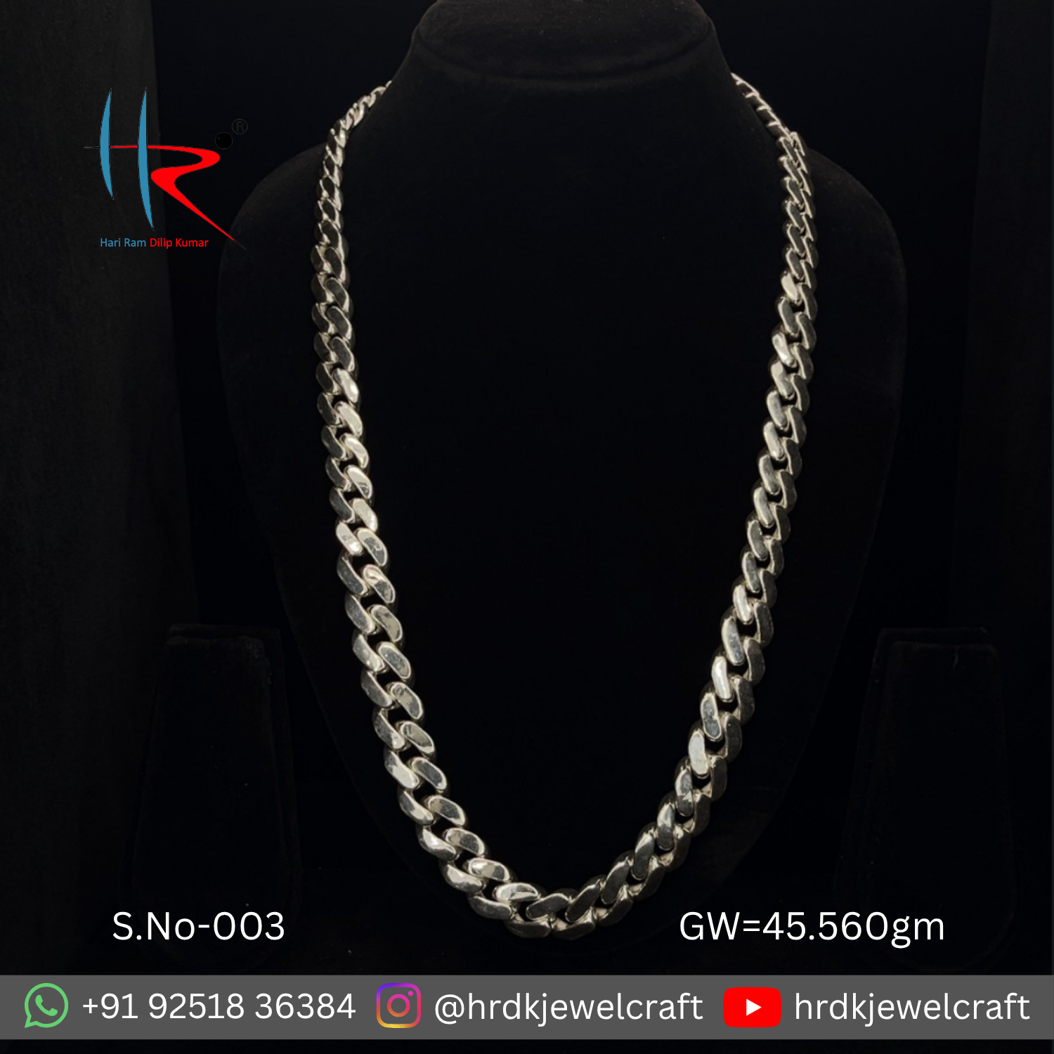 Silver Cuban Chain - S.No.003