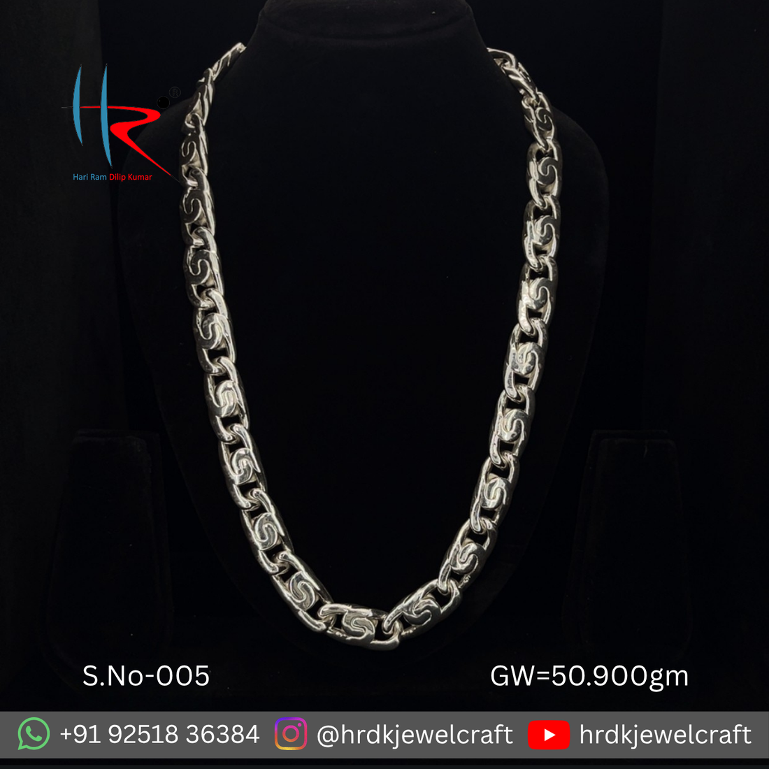 Silver Cuban Chain - S.No.005