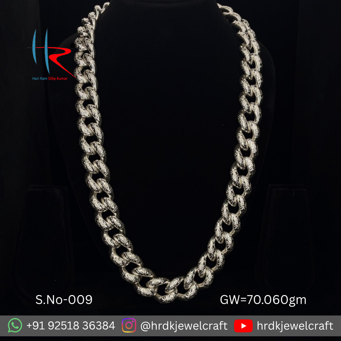 Silver Cuban Chain - S.No.009