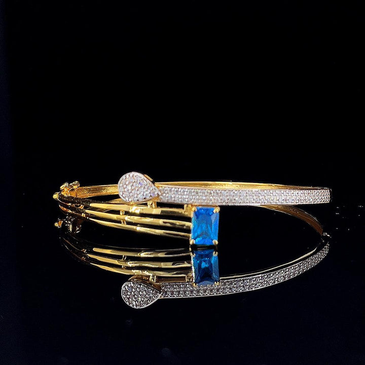 Azure Pave Cuff Bracelet