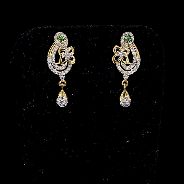 Emerald Floral Earrings