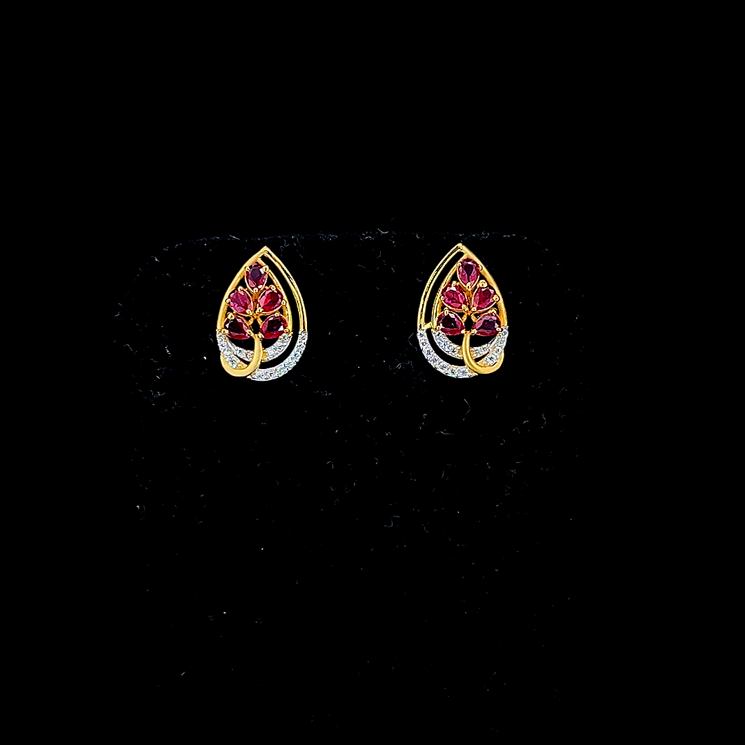 Ruby Tendril Earrings