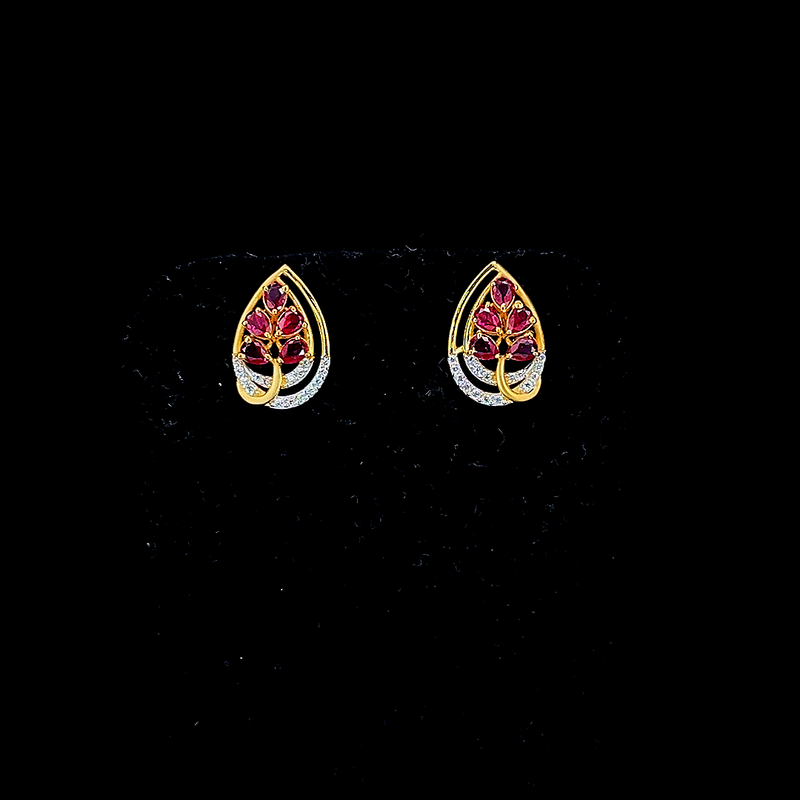 Ruby Tendril Earrings