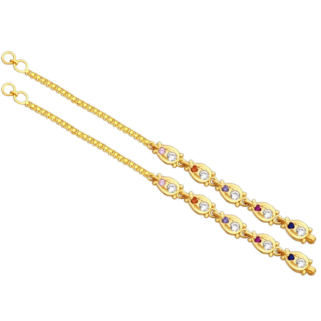 Gold Solitaire Drop Earchain