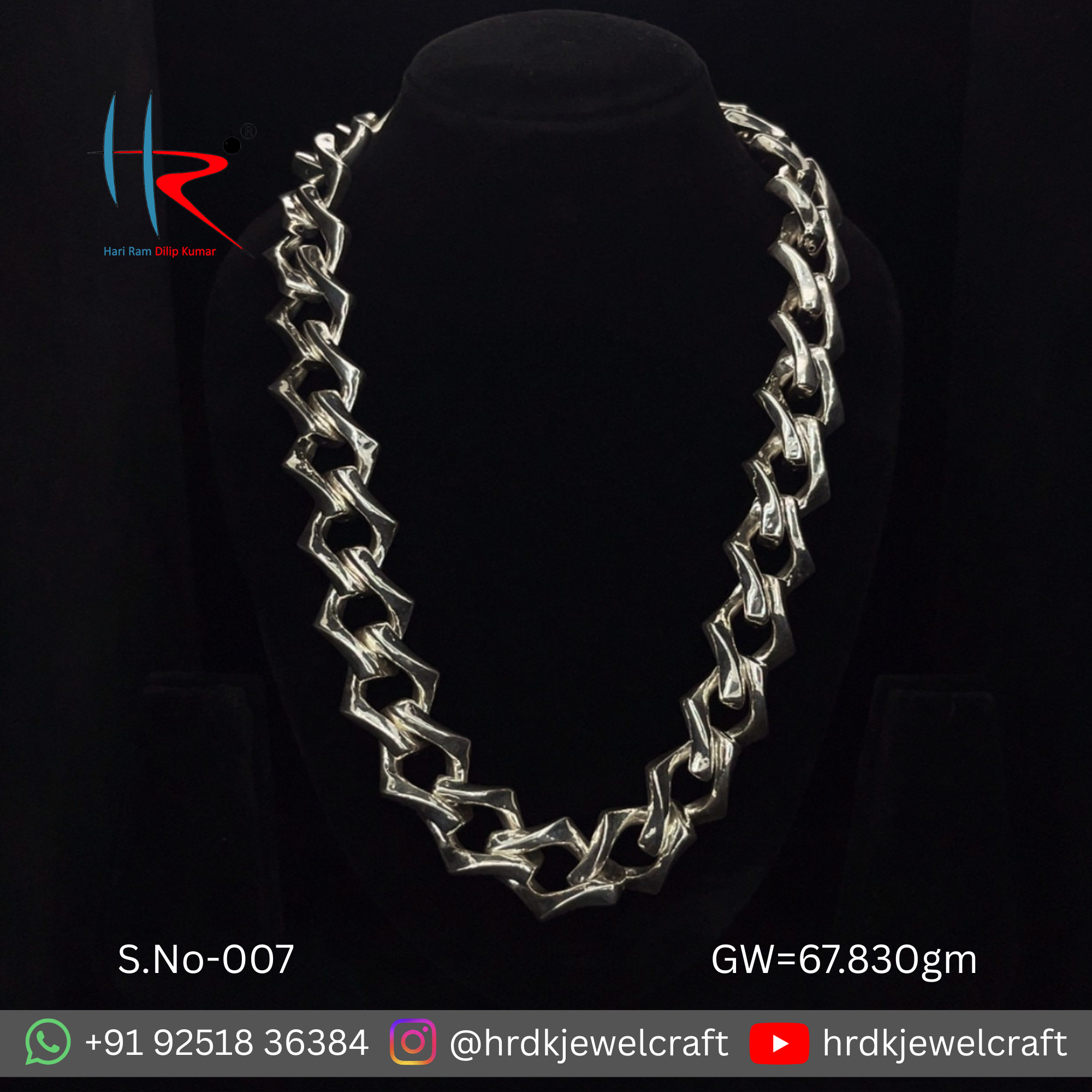 Silver Cuban Chain - S.No.007