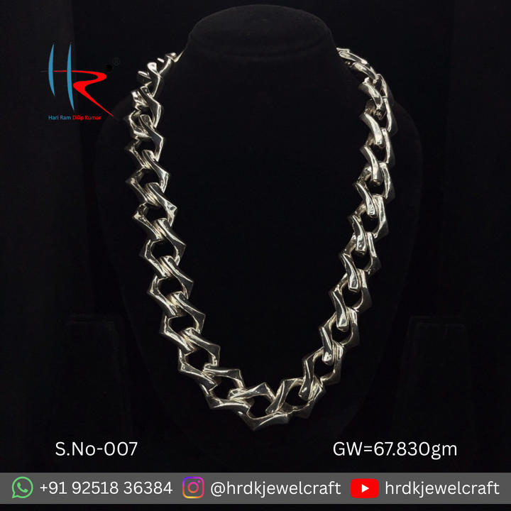 Silver Cuban Chain - S.No.007