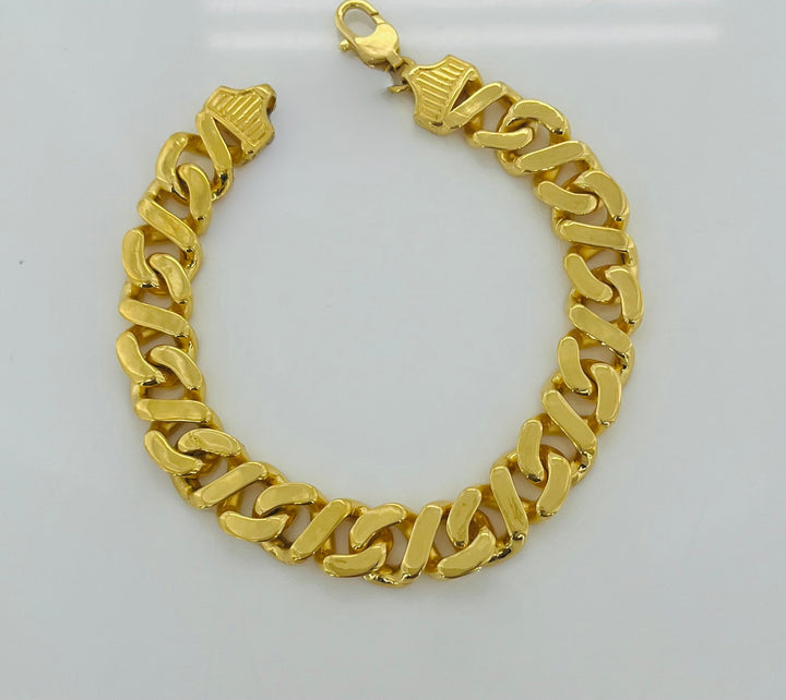Electroforming Gold Cuban Bracelet -015