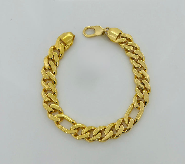 Electroforming Gold Cuban Bracelet -007