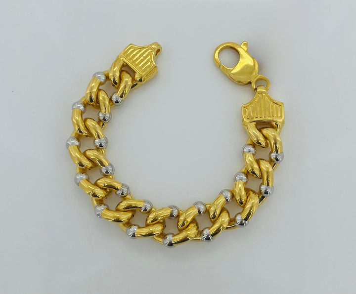 Electroforming Gold Cuban Bracelet-016