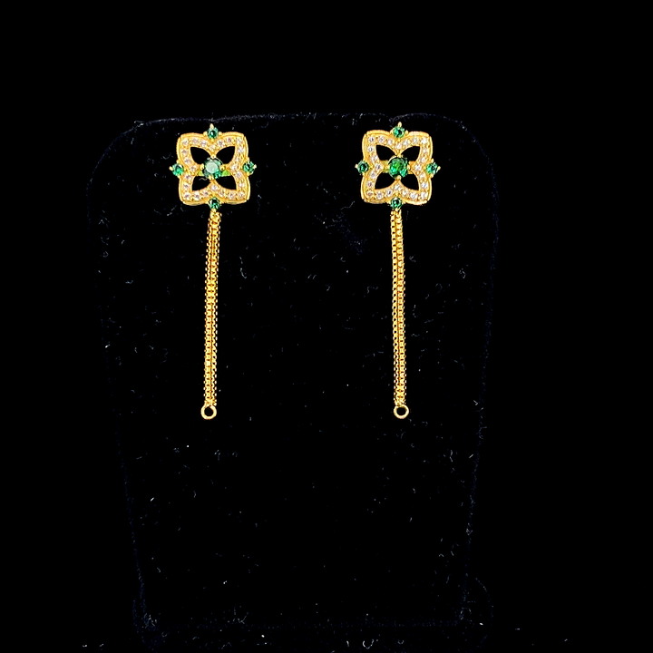 Emerald Clover Earrings