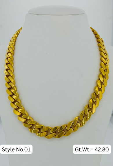 Electroforming Gold Cuban Chain - S.No.01