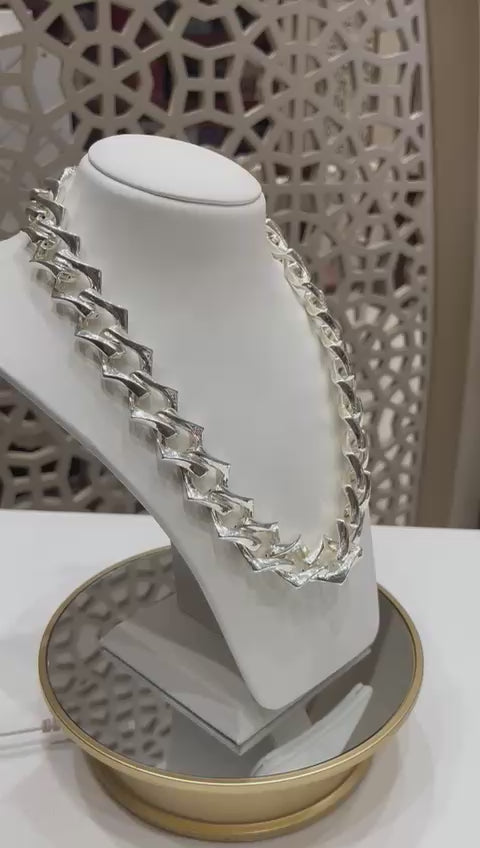 Silver Cuban Chain - S.No.007