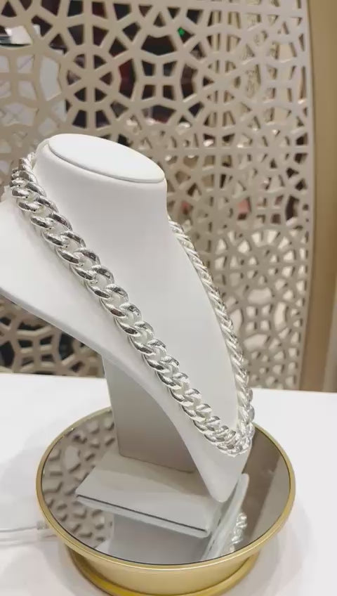 Silver Cuban Chain - S.No.008