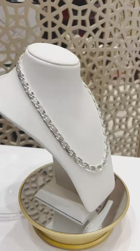 Silver Cuban Chain - S.No.006