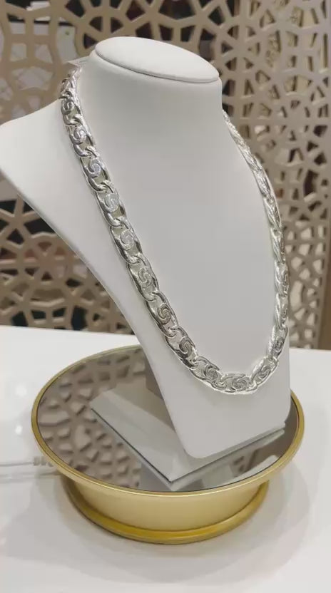 Silver Cuban Chain - S.No.005